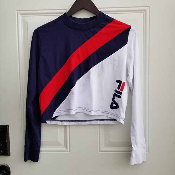 Fila Tops - FILA Ayeka long sleeve crop top athletic shirt S